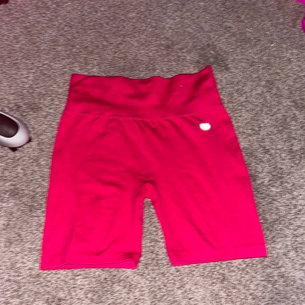 Hot pink biker shorts